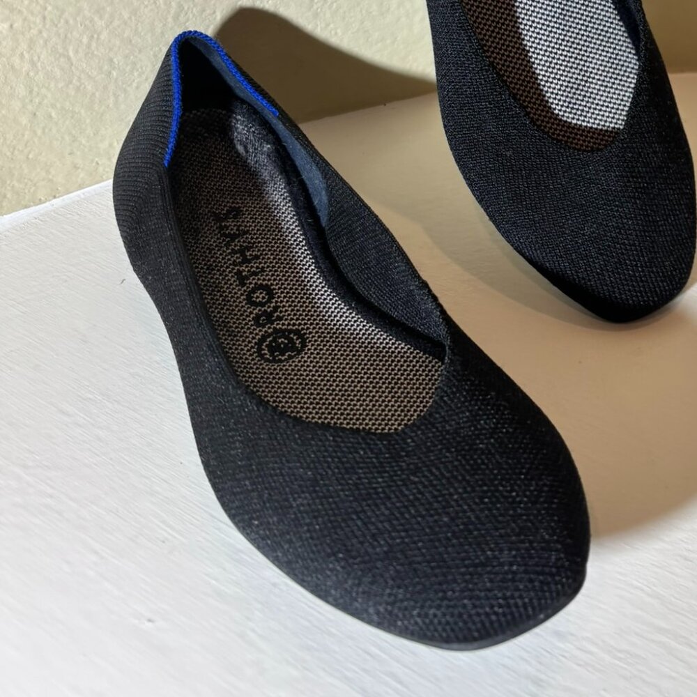 💙Rothy's Black Ballet Flat Size 9 - Picture 2 of 12